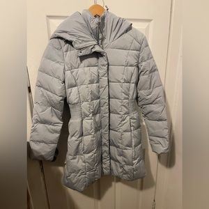 **SOLD** Women’s Cole Haan light colored size small hooded coat.